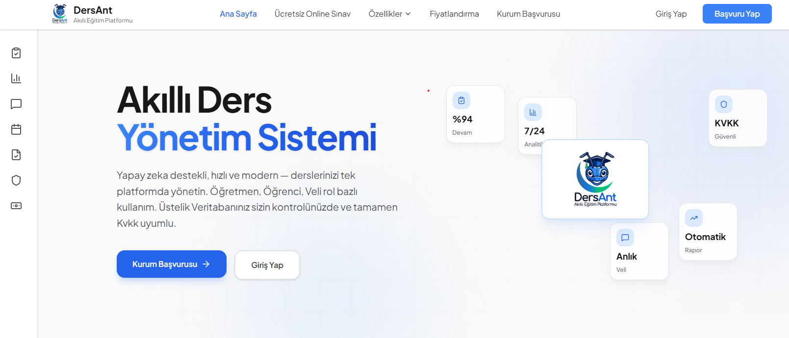 Dersant Ders Yönetim Sistemi